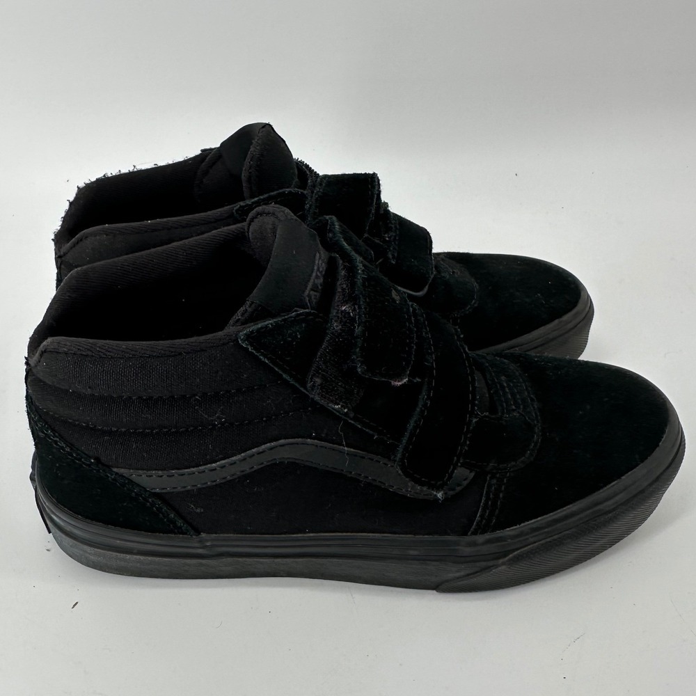 Vans Ward V Mid Black Suede Canvas Strap Skate Shoes Kids Youth Size 3 500714